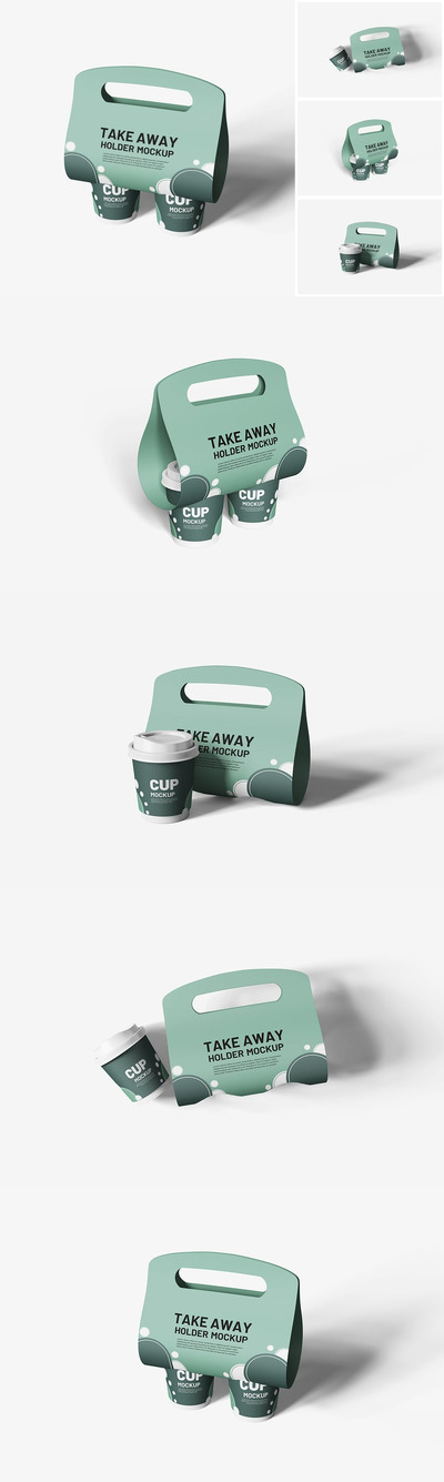 饮料打包样机盒 (PSD)