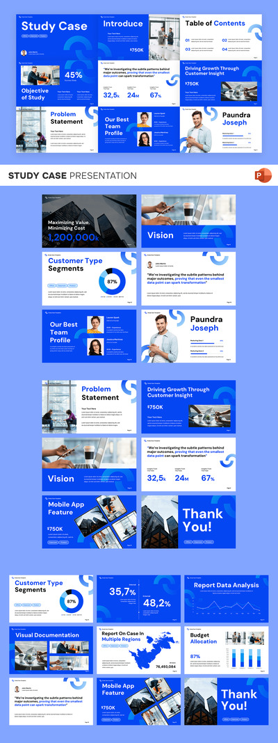 研究案例PPT模板 (PPTX)