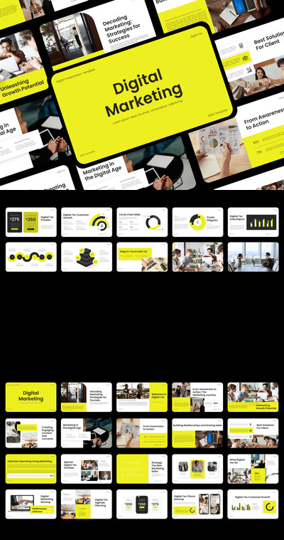 数字营销PPT模板 (PPT,PPTX)