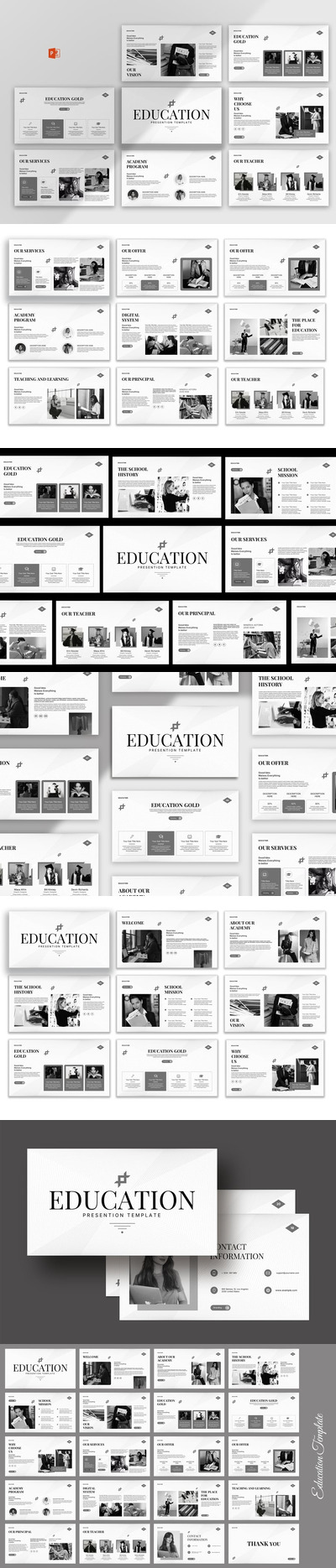 教育演示模板PPT模板 (PPTX)