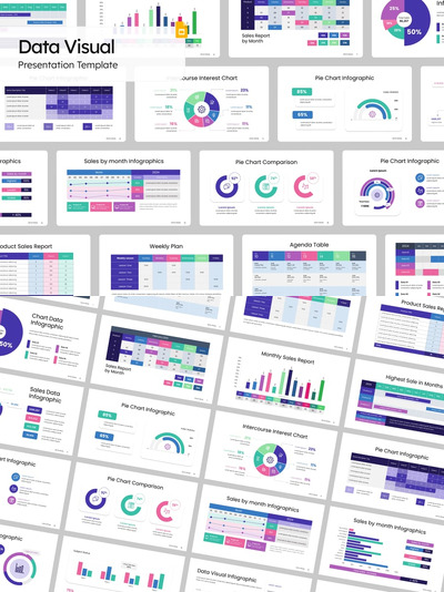 数据可视化图表PPT模板 (PPTX)