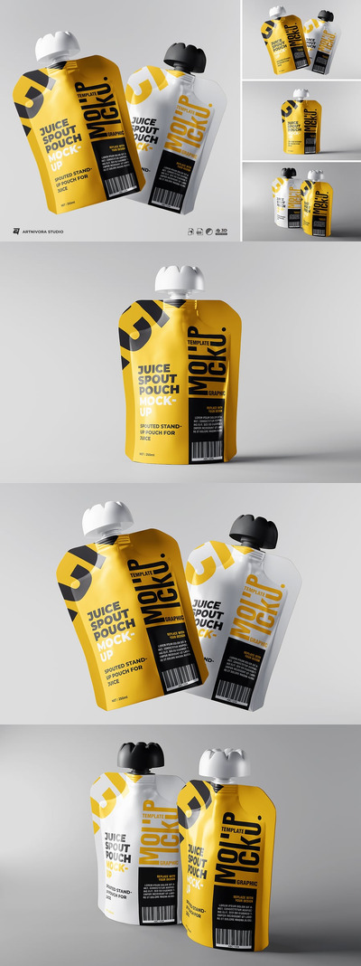 喷嘴小袋模型集包装样机 (PSD)