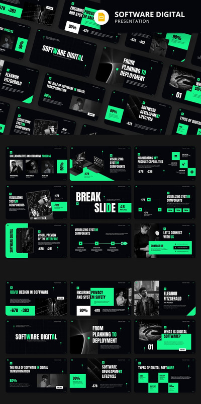 软件商业计划PPT模板 (PPTX)