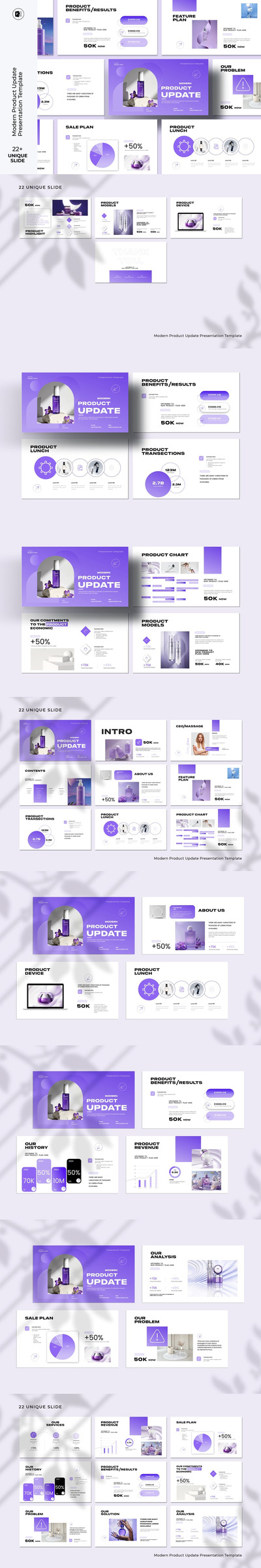 现代产品更新演示PPT模板 (PPTX)