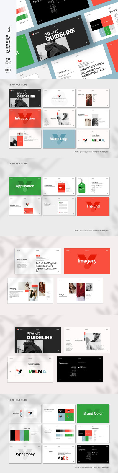 品牌指南模板PPT模板 (PPTX)