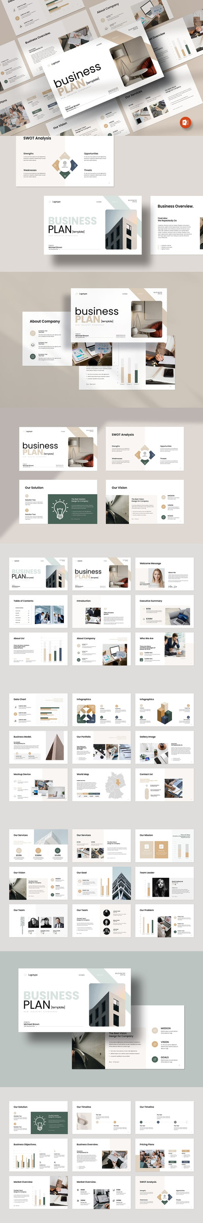 业务计划PPT模板 (PPTX)