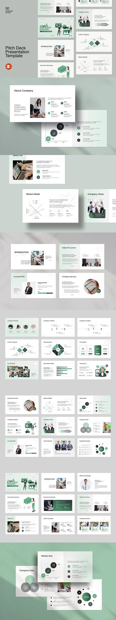 简单的螺距商业计划PPT模板 (PPTX)