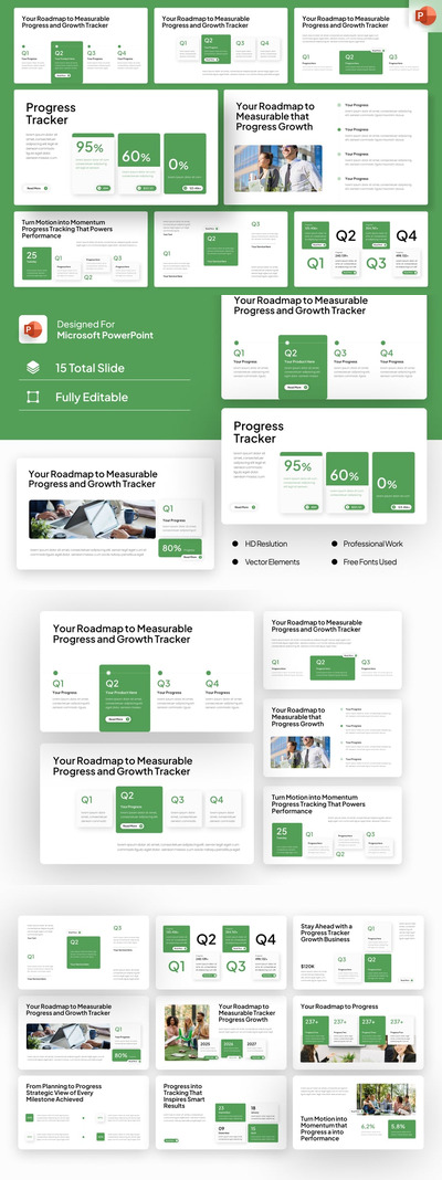 Q1 – Q4 项目进度跟踪汇报 (PPTX)