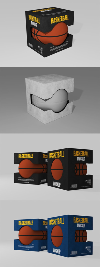 篮球盒模型样机 (PSD)