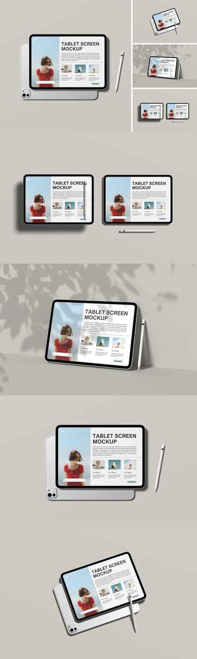 iPad模型 (PSD,PDF)