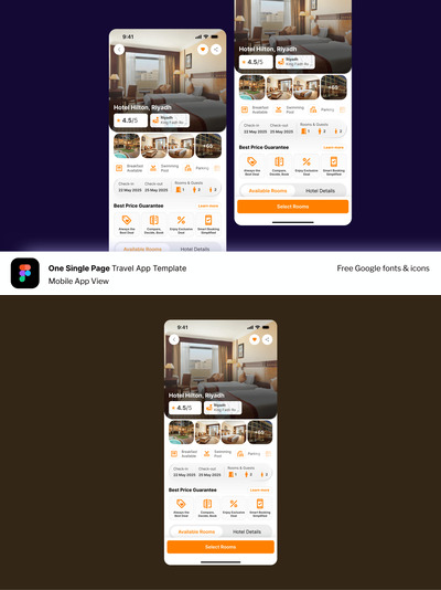 旅行移动应用APP UI KIT (FIG)