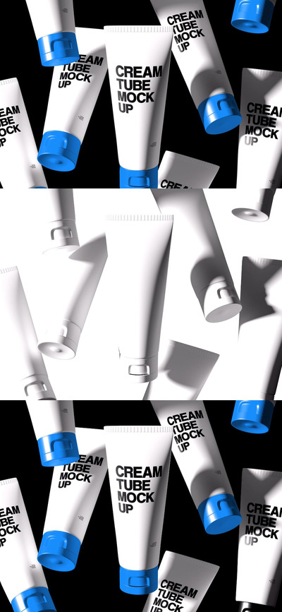 护肤品包装模型样机 (PSD)