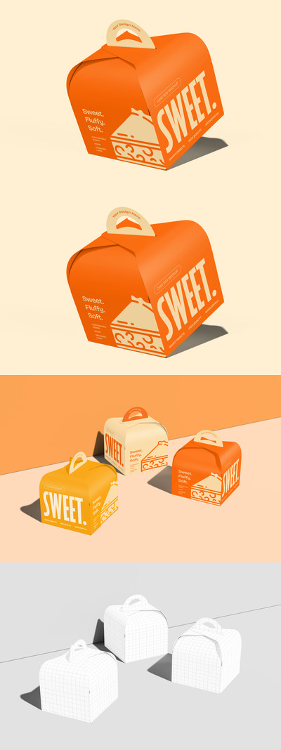 外卖盒模型样机 (PSD)