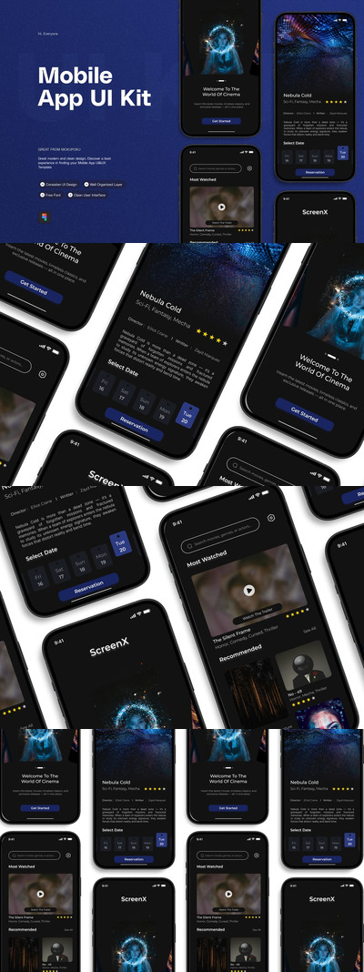 移动应用启动界面 APP UI KIT (FIG)