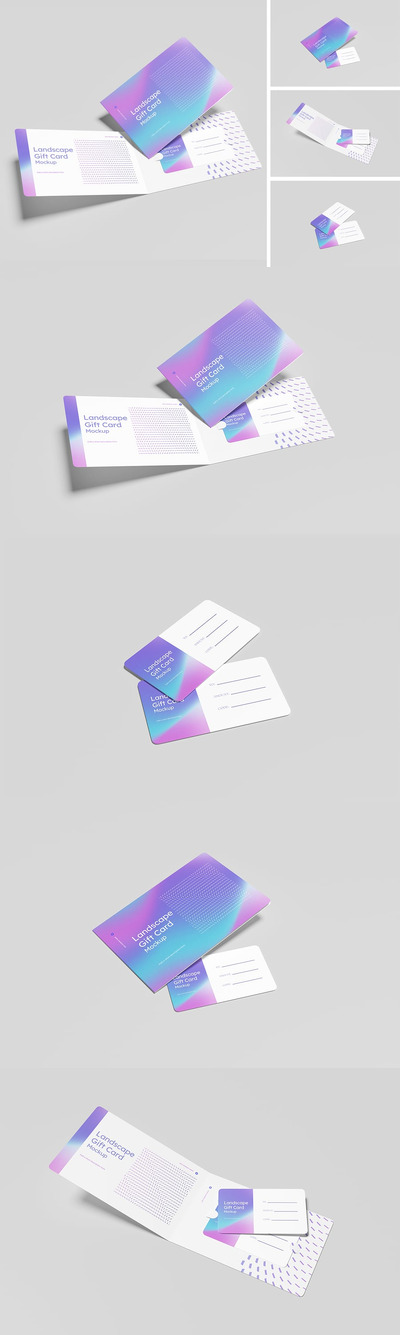 景观礼品卡模型样机 (PSD,PDF)