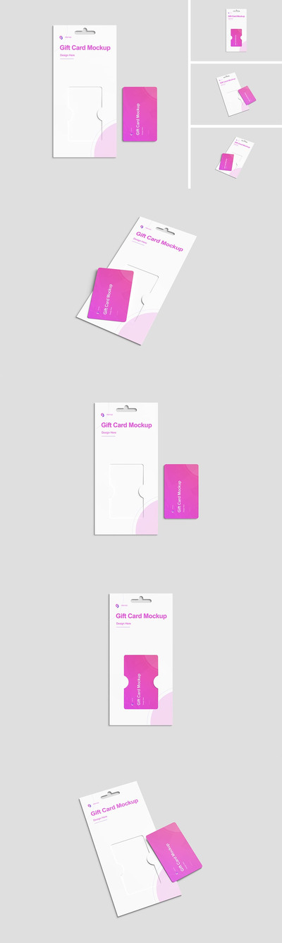 礼品卡模型样机 (PSD,PDF)