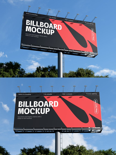 风景广告牌模型样机 (PSD)