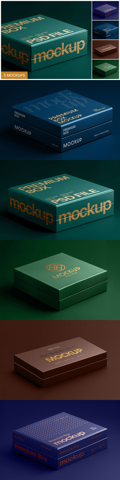优质盒子样机套装 (PSD)