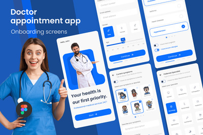 医生预约应用APP UI KIT (FIG)