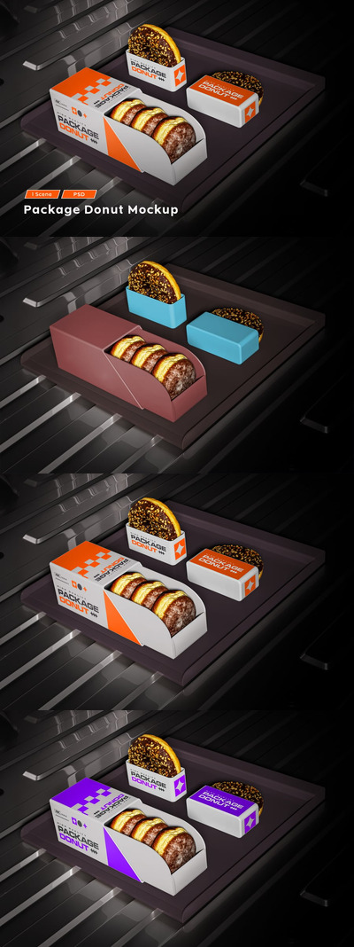 包装甜甜圈样机 (PSD)