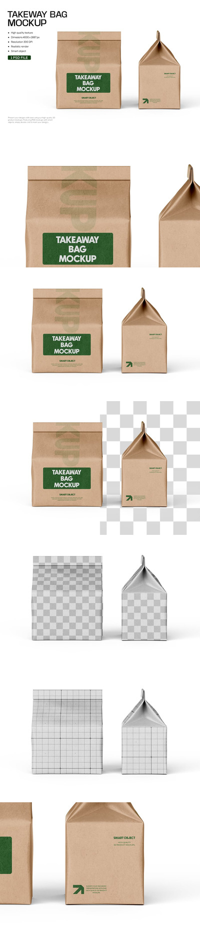 食品包装卡夫袋模型样机 (PSD)