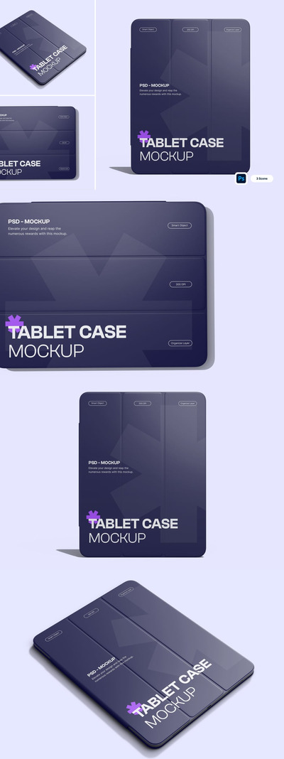 平板电脑案例iPad模型样机 (PSD)