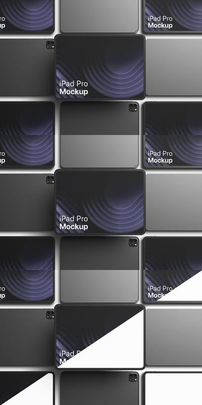 iPad设备模型样机 (PSD,PDF)