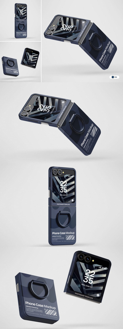 三星 Galaxy Z Flip 6折叠屏手机样机 (PSD)