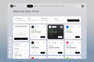 AI求职平台仪表板UI