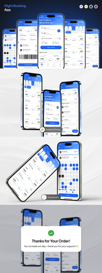 机票预订应用APP UI KIT