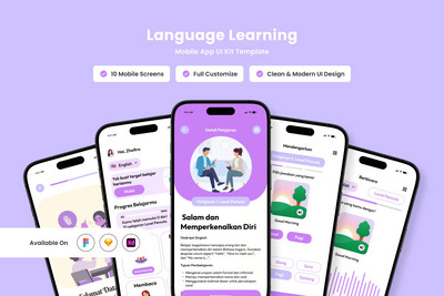 语言学习应用APP UI KIT