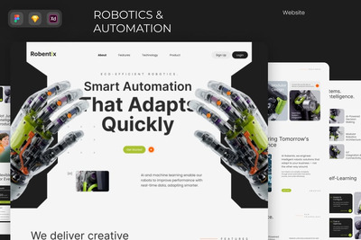 机器人&自动化网站网页Ui模板
