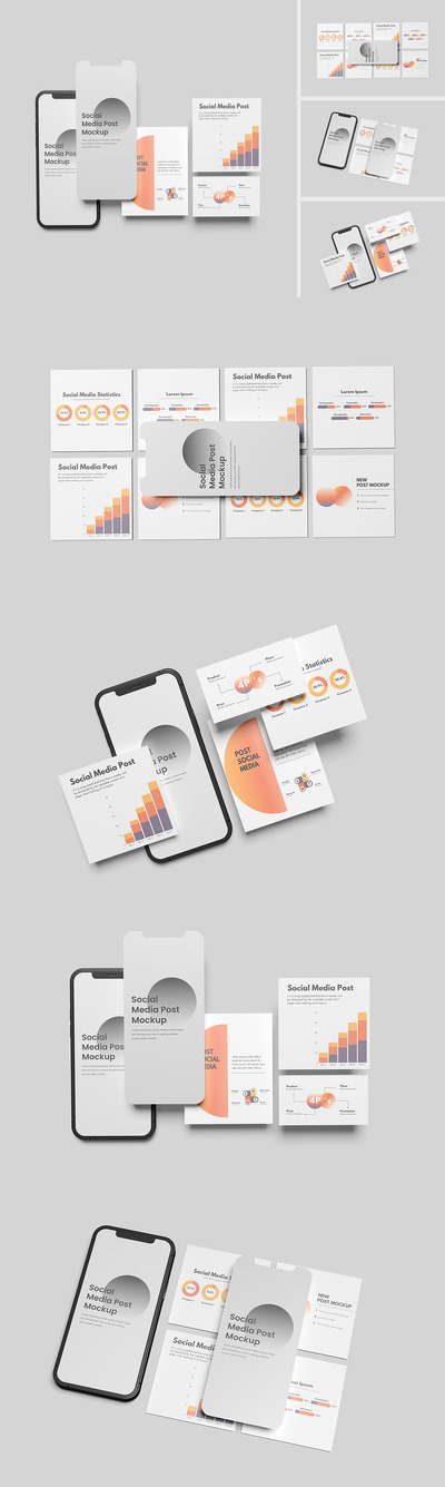Instagram Post模型样机 (PSD,PDF)