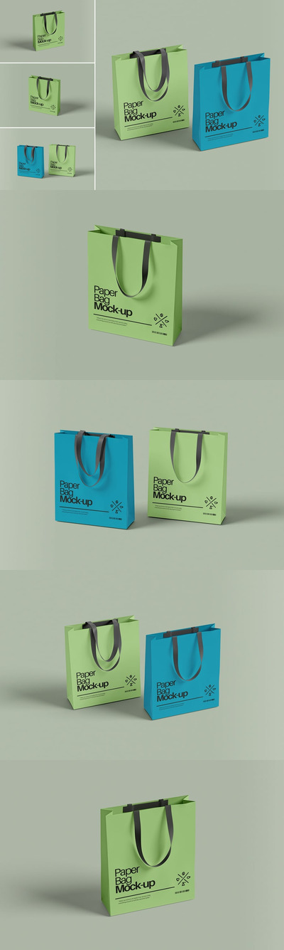 纸袋模型样机 (PSD,PDF)