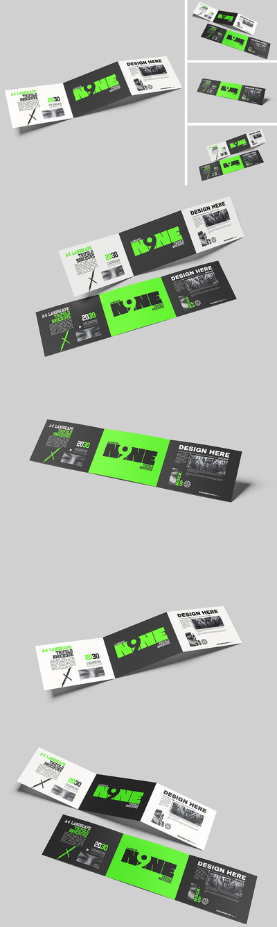 A4风景画册手册模型样机 (PSD,PDF)