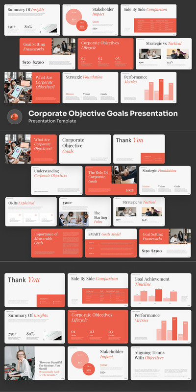 公司客观目标介绍PPT模板 (PPTX)