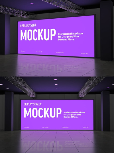 LED显示屏幕模型样机 (PSD)