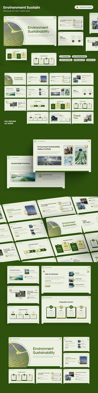 环境可持续性PPT模板 (PPTX)