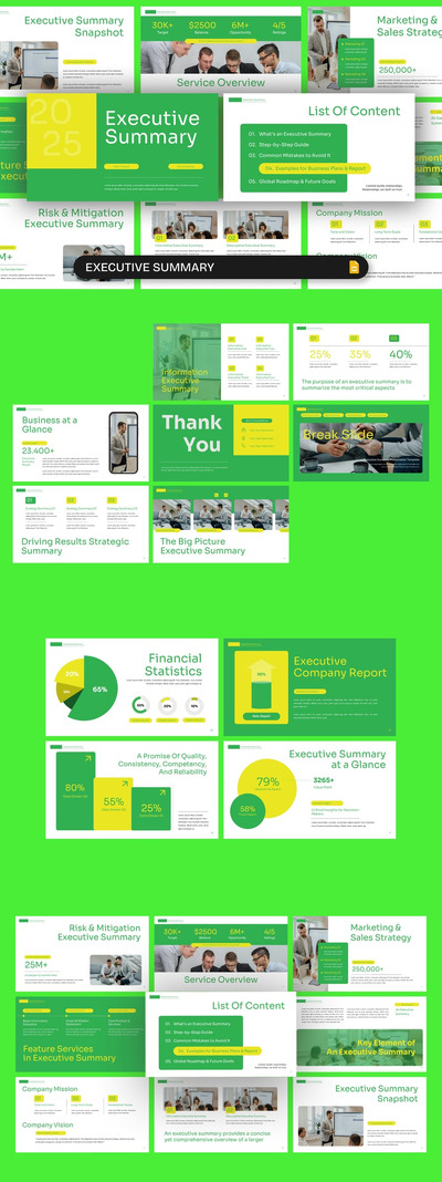 高管摘要PPT模板 (PPTX)