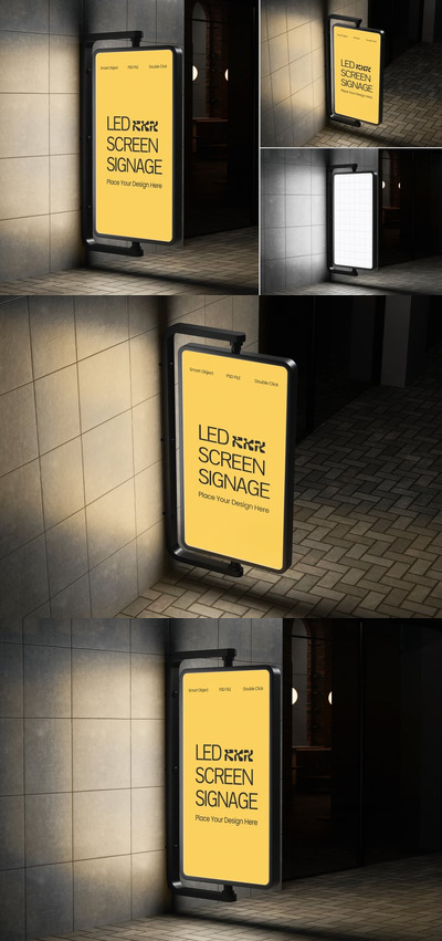 灯箱标志模型样机 (PSD)