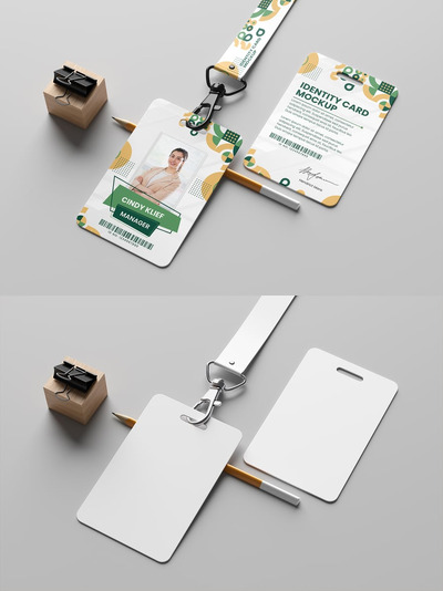 工牌设计模型样机 (PSD,PDF)