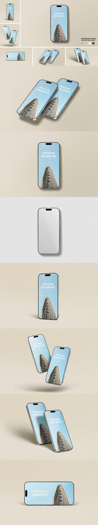 iPhone手机模型样机 (PSD)