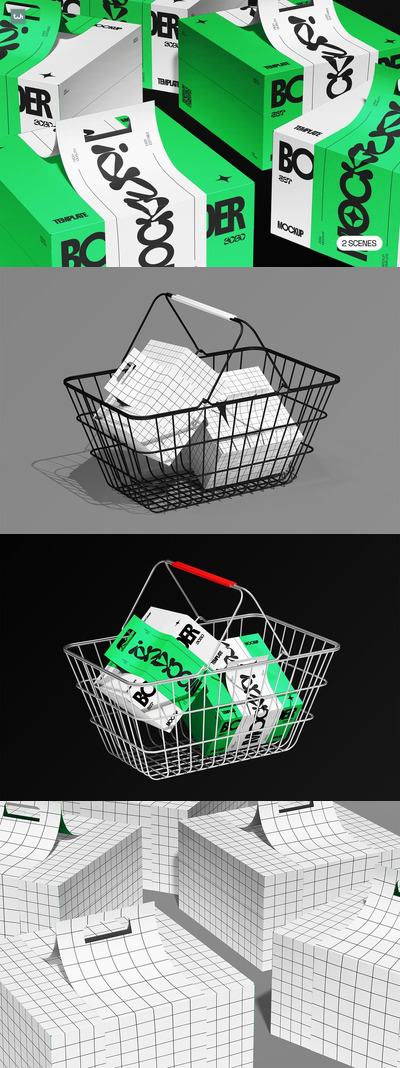 箱架包装模型样机 (PSD)