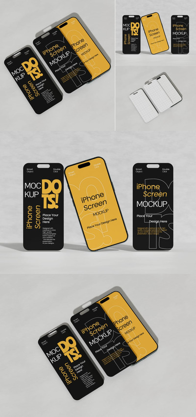 手机屏幕模型样机 (PSD)