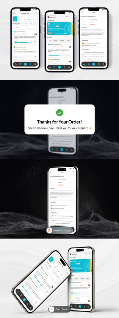 任务管理移动应用APP UI KIT (FIG)
