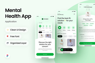 心理健康应用APP UI KIT (FIG)