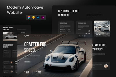 现代汽车网站网页UI模板 (FIG,PSD,SKETCH,XD)