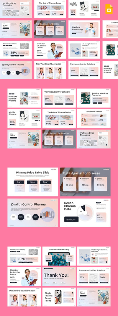 医疗药房PPT模板 (PPTX)