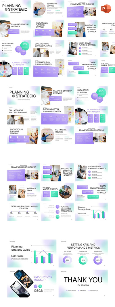 计划战略PPT模板 (PPTX)