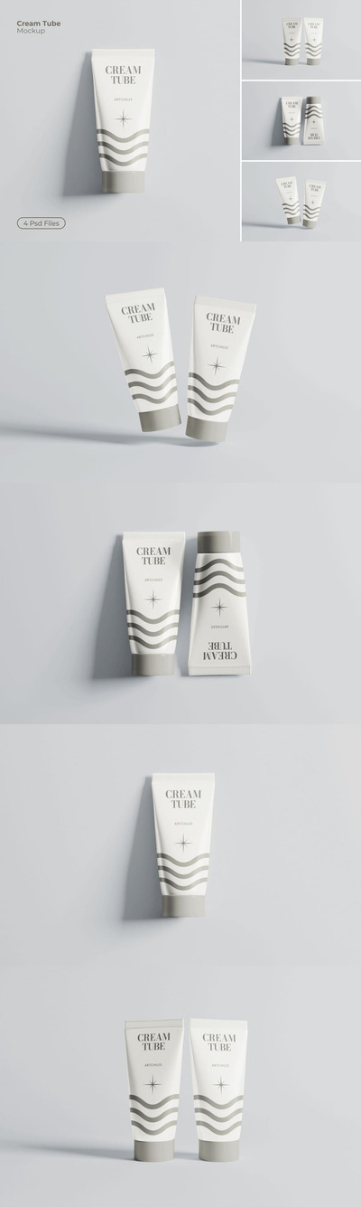 护肤品管模型样机 (PSD,JPG)